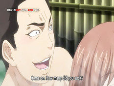 Группа парней оттрахала в бассейне сиськастую хентай красавицу