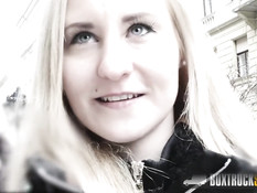 Пикапер снял на улице и отодрал юную блондинку Helena Valentine