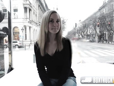 Пикапер снял на улице и отодрал юную блондинку Helena Valentine