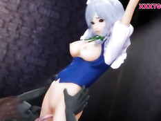 Монстры выпороли аниме красотку по жопе и отымели во все дырки