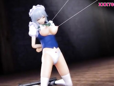 Монстры выпороли аниме красотку по жопе и отымели во все дырки