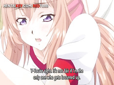 Он раздел грудастую аниме студентку и оттрахал в спортивном зале