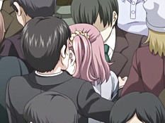 Симпатичную хентай студентку с хвостиками отымели в вагоне метро