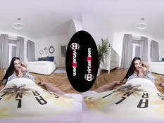 Сиськастая немецкая брюнетка отсосала член и уселась на парня сверху