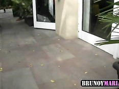 Мускулистый мужчина на кастинге отодрал худую испанскую девчонку