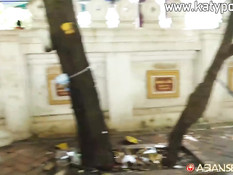 Привёл в номер красивую лаоску и отымел на кровати в волосатую пизду