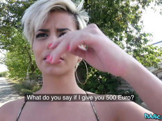 Любитель пикапа снял сисястую латинскую блондинку и отъебал на дороге