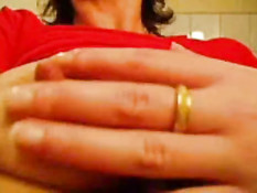 Hard nipples closeup