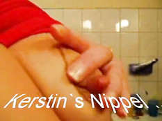 Hard nipples closeup