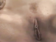 Creampie from pierced pussy