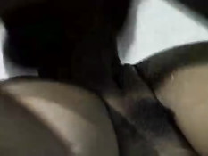 Ebony fuck on black couch