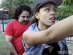 Black woman gets two dongs