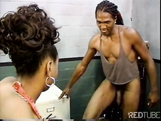 Black bitch gets it vaginal