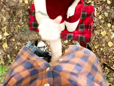 Пошёл по тропинке за рыжей русской бесстыдницей и отодрал её в лесу