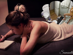 Мужик надел наручники на молодую сисястую блондинку и отымел в пизду