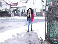 Чешский пикапер снял кудрявую французскую блондинку и отымел в киску