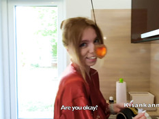 Загипнотизировал сисястую русскую блондинку и отодрал в бритую киску