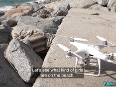 Пикапер снял молодую блондинку в бикини и отодрал на песчаном пляже