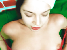 Зеленоглазую русскую красотку с пирсингом носа отымели в писю и анус