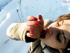 Компиляция семяизвержений на стройное тело голубоглазой русской девки