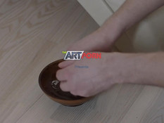 Сделал массаж ступней кудрявой русской блондиночке и оттрахал в анал