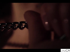 Две юные лесбиянки ласкали друг дружку и ебались с послушным мужиком