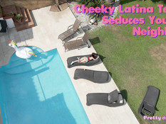 Паренёк отымел во дворе на вилле худую девку с татушками и пирсингом