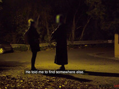 Снял на ночной улице молодую шалаву и оттрахал в своём микроавтобусе