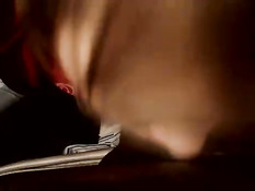 Ashley sucking chocolate stick