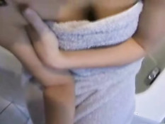 German teens enjoy bathroom fuck