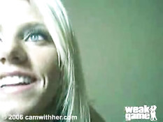 Hot blonde on cam