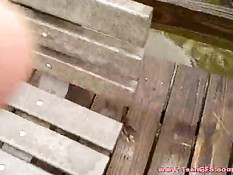 Couple fucking outdoor gets caught