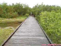 Couple fucking outdoor gets caught