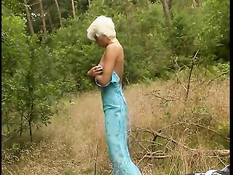 Betty Bi licked in the woods