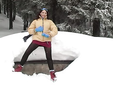 Having fun in the snow