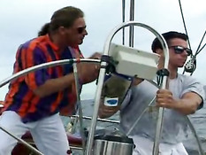 Double blowjob on the tennis court